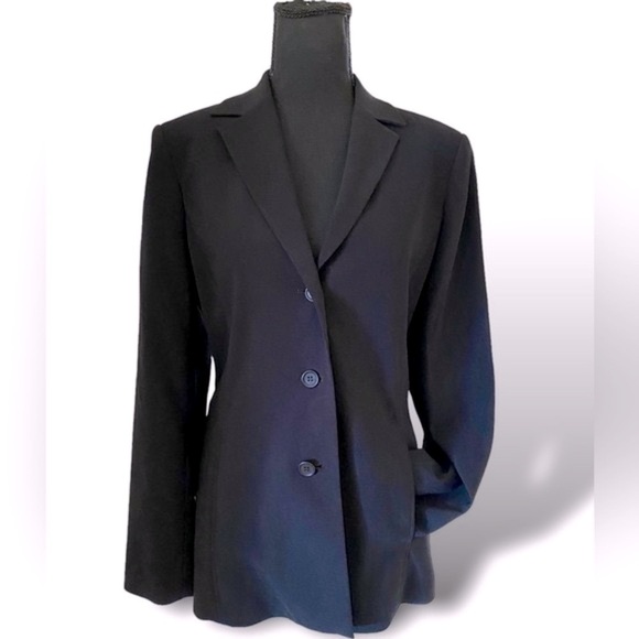 BCBG 3-Button Front Hourglass Blazer Corpcore Dark Acadamia Size 6 Goth clas… - Picture 5 of 11